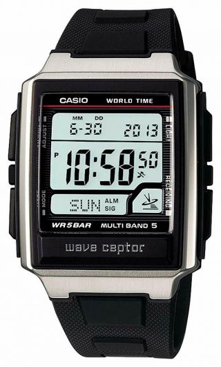 Casio Watch Wave Ceptor Radio Clock Multiband 5 Wv - 59j - 1ajf Mens Watch