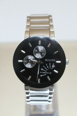 Bulova 96C105 Black Dial Stainless Steel Multi - Function Men ' s Quartz Watch 2