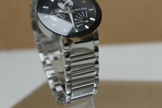 Bulova 96C105 Black Dial Stainless Steel Multi - Function Men ' s Quartz Watch 6