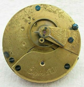 Antique 18s Elgin 7 Jewel Grade 73 Pocket Watch Movement Parts