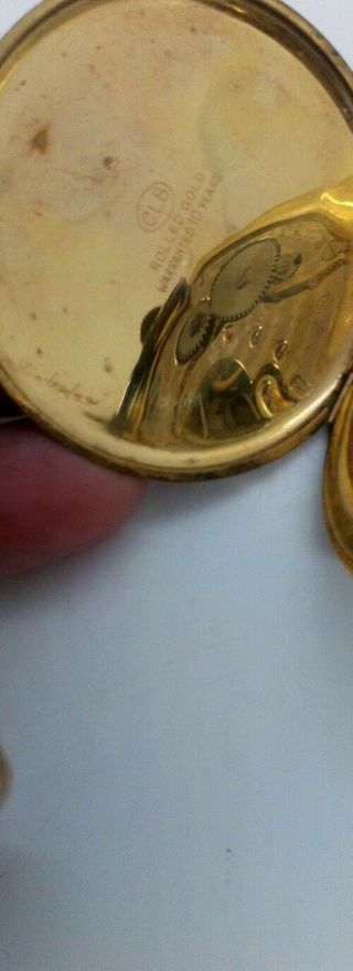 Antique Rolled Gold Swiss Made 15 Jewel Pocket Watch 4