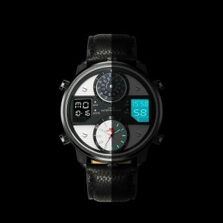 KAT - WACH Men Business Watch Wristwatch Quartz Waterproof Leather Strap Gift 6