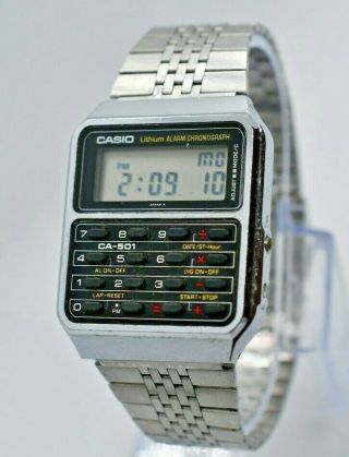 Rare Vintage Casio Ca - 501 Digital Calculator Wrist Watch Module 437,