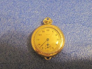 Vintage Gold - Tone Elgin Pocket Watch 3/0 B&b Royal Parts