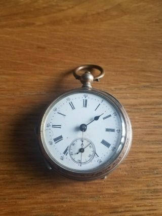 Antique/victorian Silver Ladies Pocket Watch Spares & Repairs No Key