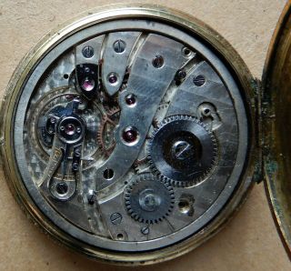 Slim rolled gold cased pocket watch for spares overcoil micrometer adj 3