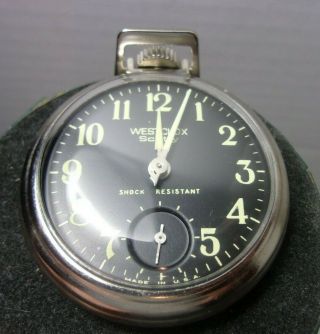 Vintage Westclox Wind Up Pocket Watch U.  S.  A.  W/ Box