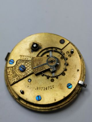 Vintage Pocket Watch Movement For Spares/repair - Probably Lancashire Watch Co