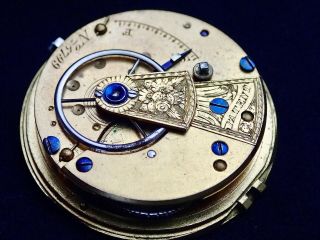 Good English PATENT Fusee Lever Pocket Watch Movement circa1835 3