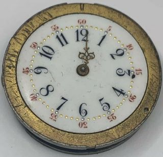 England Watch Co Pocket Watch Movement 27 Mm Fancy Dial Parts Repair F1911