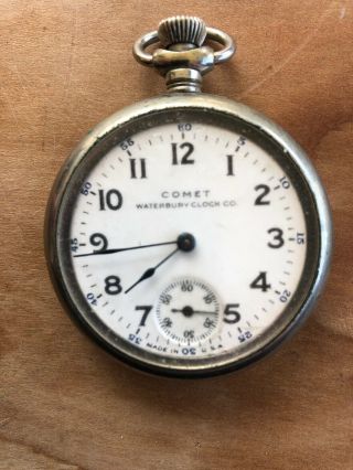 Antique Comet Waterbury Company Pocket Watch Early 1900’s