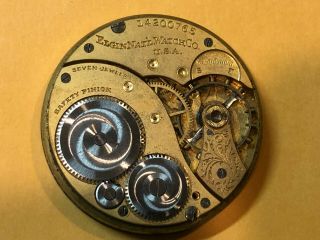 Elgin Pocket Watch Movement - 12 Size - Grade 311 - 7 Jewels 1910 -