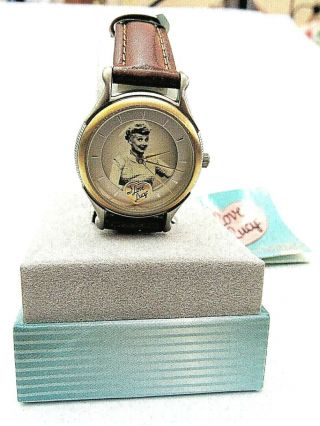 Lucille Ball Relic I Love Lucy Wrist Watch Brown Leather Band