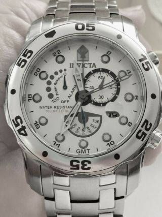 Invicta Pro Diver Stainless Steel Case Silver Dial Link Men 