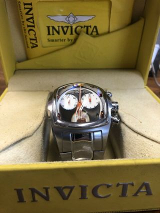 Invicta Lupah Model No 1686 Men’s Chronograph Watch Shape Extra Links Too