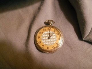 Vintage Sbxco Pocket Watch With Fancy Dial Does Not Run