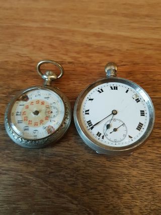 Two Antique Pocket Watches For Spares And Repairs Only