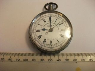Vintage Pocket Watch Chronograph Center Second Swiss Made 54.  55mm