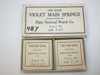 Elgin Watch Co.  O Size Grade 825 Pocket Watch Mainsprings.  48y