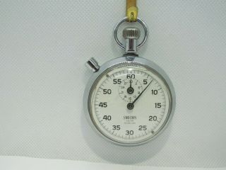 Vintage Smiths Stop Watch Chrome Cased Not.