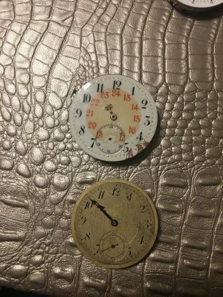 2 Vintage Pocket Watch Movements For Parts/repairs 010623