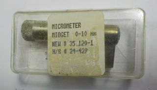 Hr Micrometer Midget 0 - 10 Mm Swiss Watch Maker 
