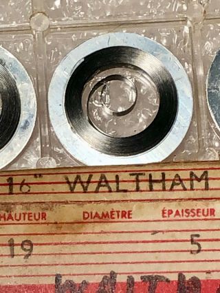 Watchmakers.  Waltham or Hamilton Mainsprings.  Size 16 4