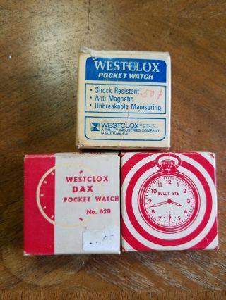 Vintage Westclox Pocket Watch Boxes