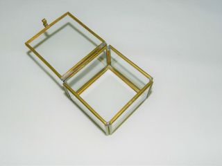 Vintage Display Case,  Glass & Brass,  Perfect To Display A Cherished Item