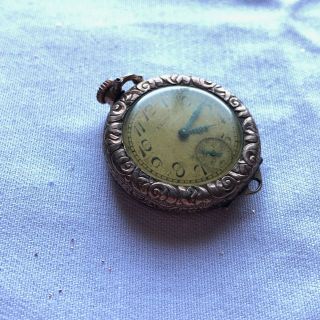 Vintage Antique Elgin Pocket Watch W/ Gold Plated Case 2