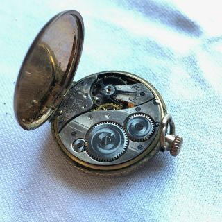 Vintage Antique Elgin Pocket Watch W/ Gold Plated Case 3