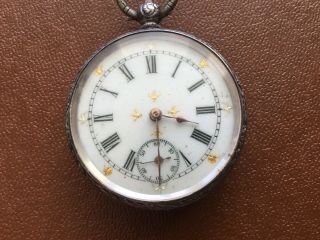 Silver Cased Ladies Pocket Watch For Spares