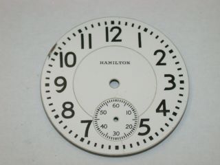 Hamilton 16 Size Model 992 Railroad Pocket Watch Dial.  11m