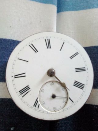 Vintage Unbranded Key Winding Pocket Watch Movement  42mm