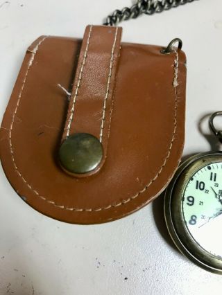 Field Ranger Quartz Pocket Watch w/belt clip case & chain 3