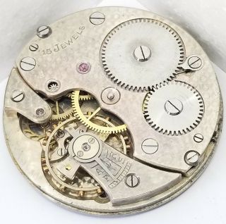 Swiss Pocket Watch Movement Double Sunk Dial 15 Jewel 43 Mm F506