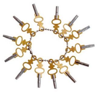 Pocket Watch Winding Key Set 14pc Universal Jewelers Setting Tool $0 Ship