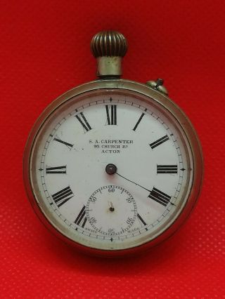 VINTAGE S.  A.  CARPENTER SWISS MADE POCKET WATCH FOR SPARES 2