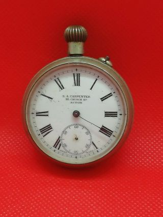 VINTAGE S.  A.  CARPENTER SWISS MADE POCKET WATCH FOR SPARES 3