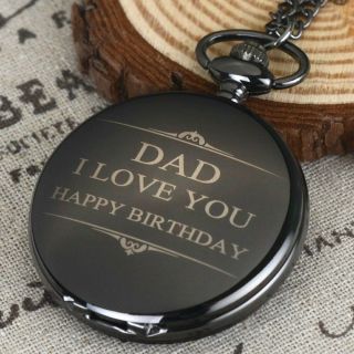 Antique Personalised Engraved Pocket Watch Chain For Birthday Valentine Wedding