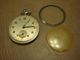Vintage Langendorf Swiss Made Pocket Watch For Parts/repair