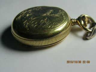 Vintage Caravelle Bulova pocket watch gold tone parts for parts/repair 410 3