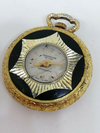 Vintage Chancellor De Luxe Swiss Made Pocket Watch For Spares Or Repairs