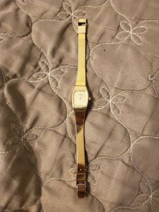 Vintage Ladies Dress Seiko Gold Tone Quartz Watch 2c20 - 5559 Ro