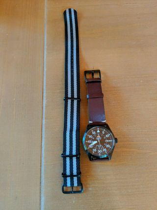 Orient Flight Automatic Watch Leather Strap Rare & Discontinued Er2a001b