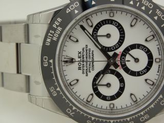 Rolex Daytona 116500 Stainless Steel Ceramic Bezel White Panda Dial 40mm Watch 3