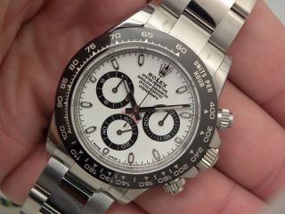 Rolex Daytona 116500 Stainless Steel Ceramic Bezel White Panda Dial 40mm Watch 6