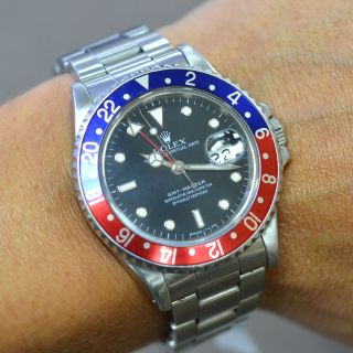 Rolex 16700 GMT - Master Pepsi Stainless Steel Automatic Watch 9