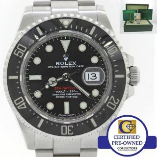 2019 Rolex Sea - Dweller Red Sd43 Black Ceramic 126600 Steel 43mm Watch Box