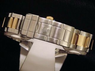 Mens Rolex Submariner Date 18k Yellow Gold & Steel Watch Blue Dial Bezel 16613 5